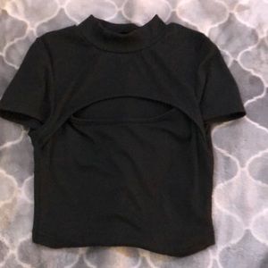 Black crop top
